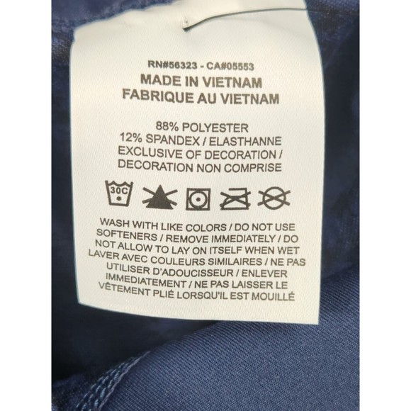 Nike Dri-FIT Women's Navy Blue 7/8  Midnight‎ Navy & Black Leggings Size XS - Picture 8 of 12